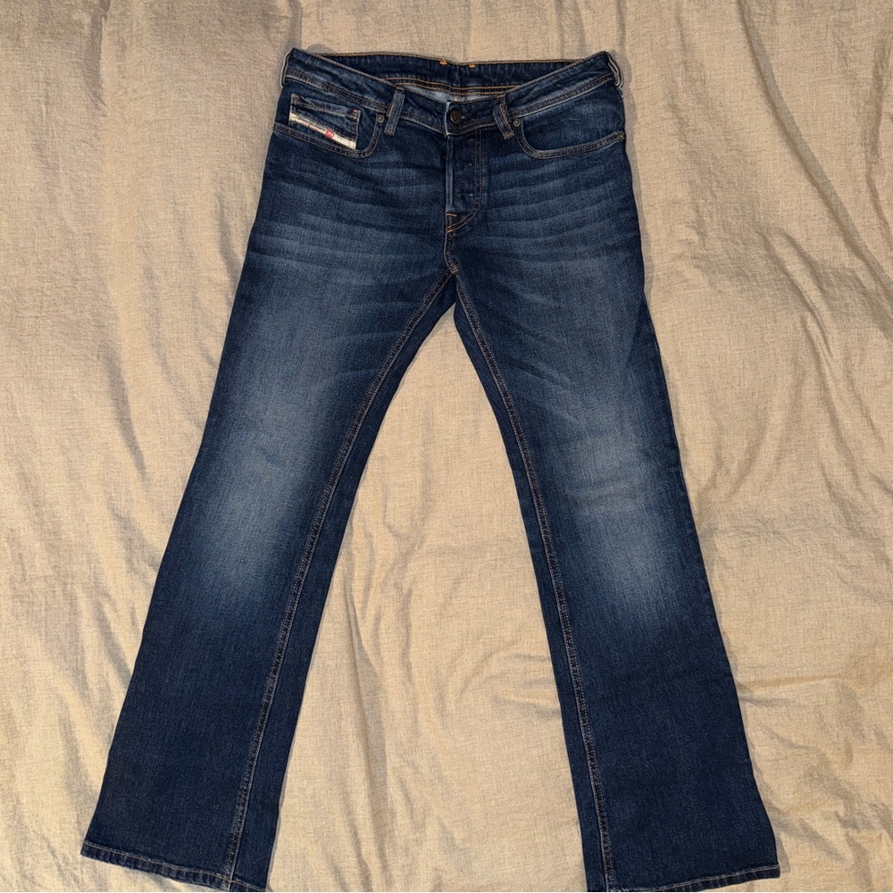 Diesel mens low rise bootcut jeans
